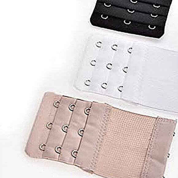 3 Pieces Womens Bra Extenders Elastic Stretchy Bra Extension Strap 3 Rows 3 Hook - Picture 5 of 5